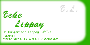 beke lippay business card